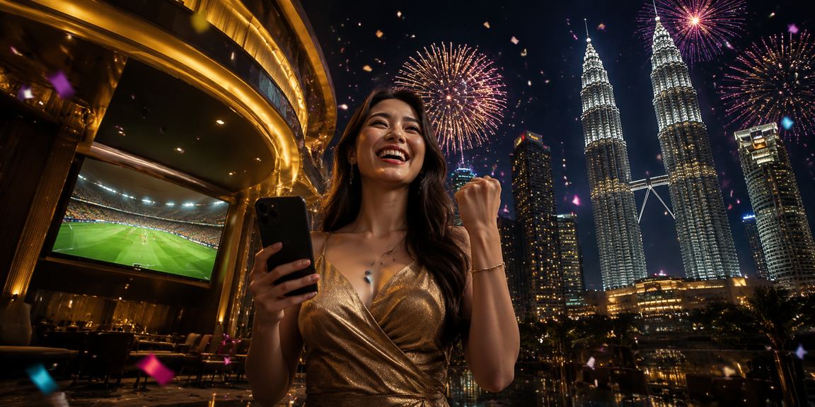 Pengguna VIP Malaysia mengakses platform 55100 melalui telefon di Kuala Lumpur